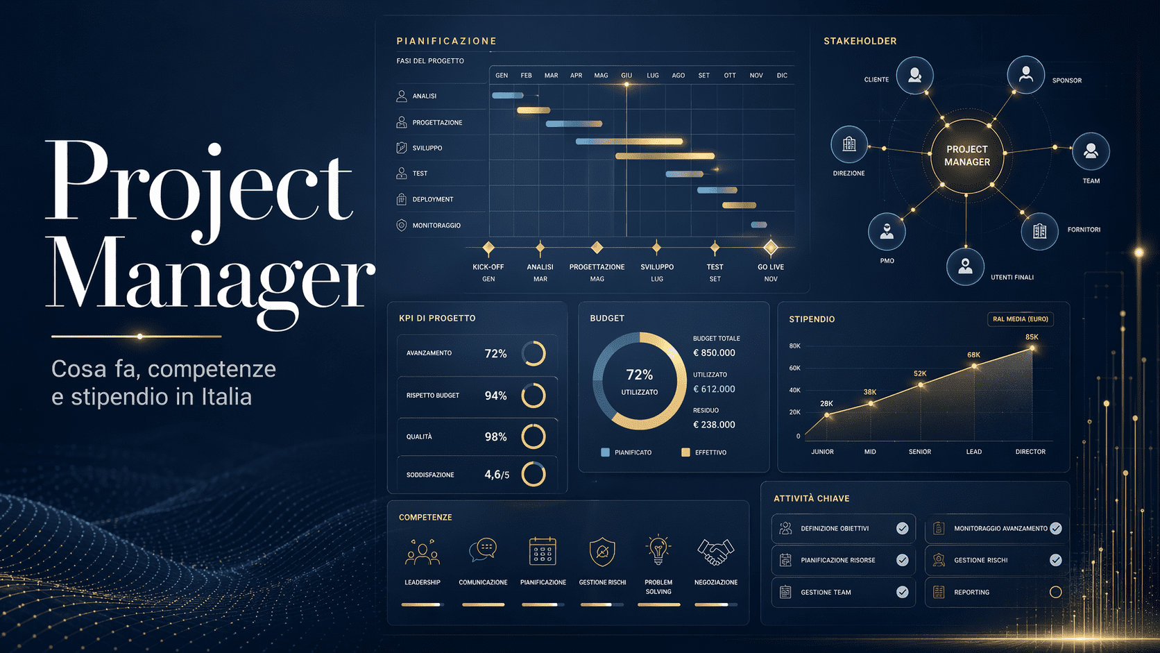 Project Manager: cosa fa, competenze e stipendio
