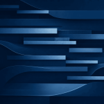 Diagramma di Gantt: forme astratte navy, bande orizzontali sfalsate in sequenza